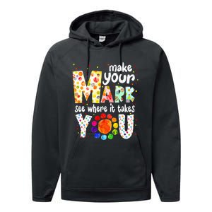 Make Your Mark And See Where It Takes You Dot Day Performance Fleece Hoodie