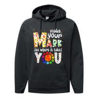 Make Your Mark And See Where It Takes You Dot Day Performance Fleece Hoodie