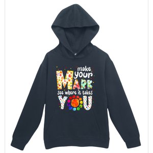 Make Your Mark And See Where It Takes You Dot Day Urban Pullover Hoodie