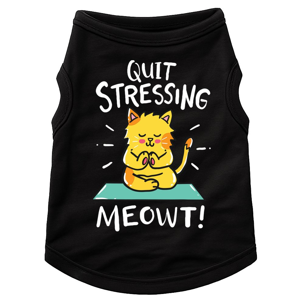 Meditation Yoga Meowt Cat Funny Cute Esoteric Gift Doggie Tank