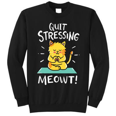 Meditation Yoga Meowt Cat Funny Cute Esoteric Gift Sweatshirt
