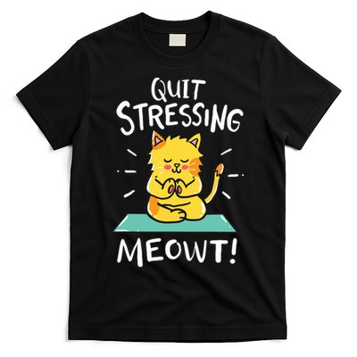 Meditation Yoga Meowt Cat Funny Cute Esoteric Gift T-Shirt