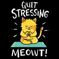 Meditation Yoga Meowt Cat Funny Cute Esoteric Gift Drawstring Bag