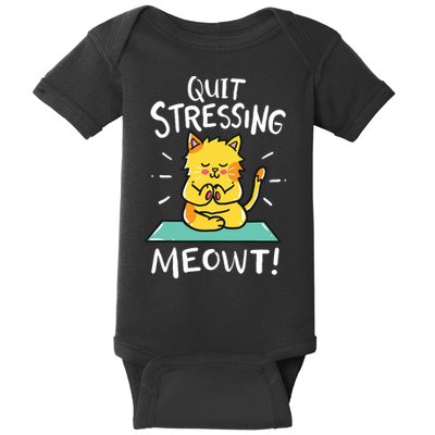 Meditation Yoga Meowt Cat Funny Cute Esoteric Gift Baby Bodysuit