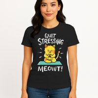 Meditation Yoga Meowt Cat Funny Cute Esoteric Gift Womens T-Shirt