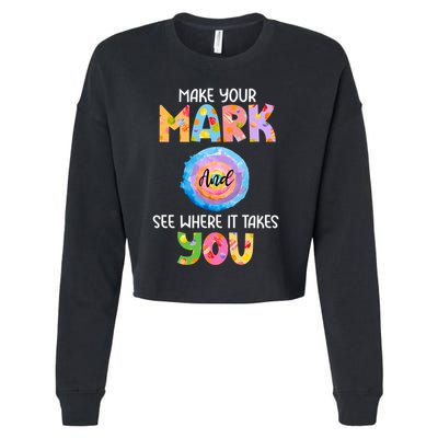 Make Your Mark Dot Day See Where It Takes You Gift Cropped Pullover Crew