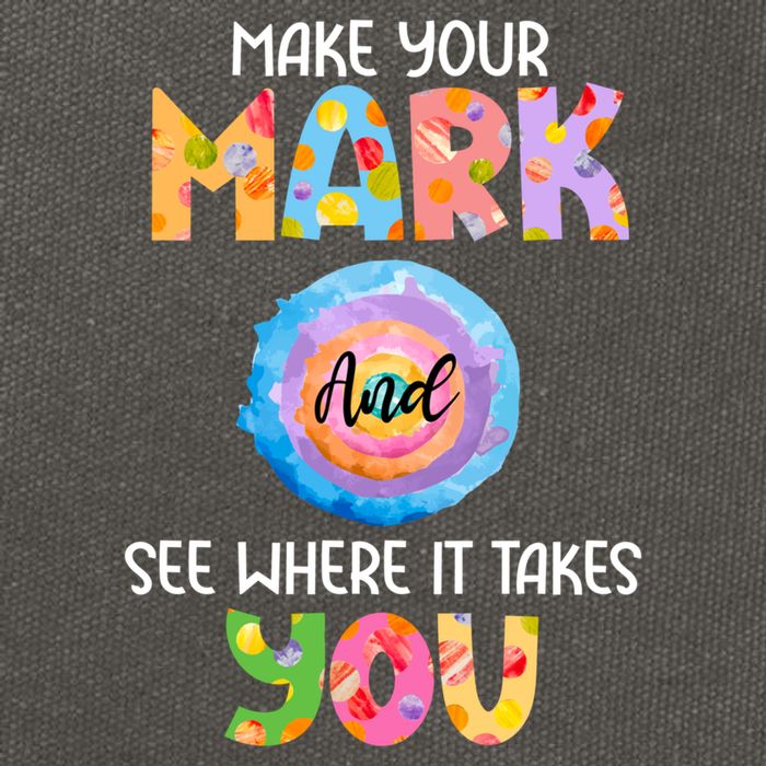 Make Your Mark Dot Day See Where It Takes You Gift Cotton Canvas Backpack