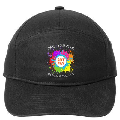 Make Your Mark Dot Day See Where It Takes You Gift 7-Panel Snapback Hat