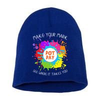 Make Your Mark Dot Day See Where It Takes You Gift Short Acrylic Beanie