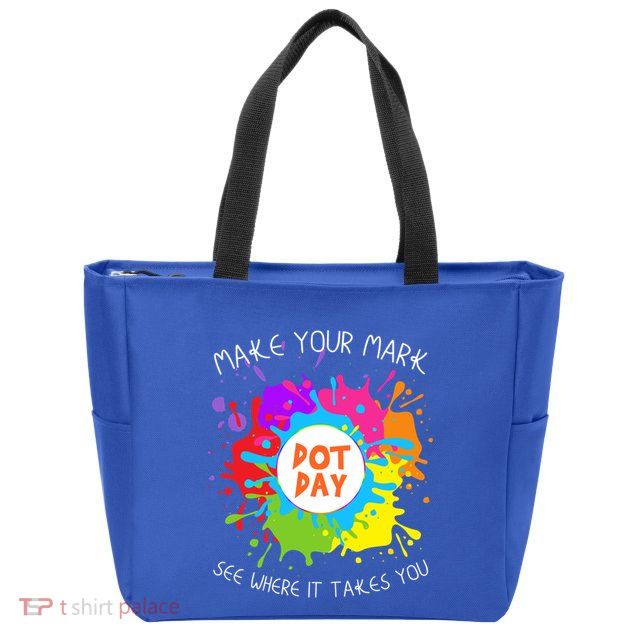 Make Your Mark Dot Day See Where It Takes You Gift Zip Tote Bag