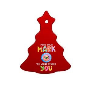 Make Your Mark Dot Day See Where It Takes You Gift Ceramic Tree Ornament