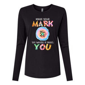 Make Your Mark Dot Day See Where It Takes You Dot Day Womens Cotton Relaxed Long Sleeve T-Shirt