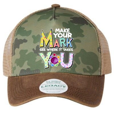 Make Your Mark See Where It Takes You Legacy Tie Dye Trucker Hat