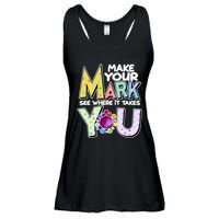 Make Your Mark See Where It Takes You Ladies Essential Flowy Tank