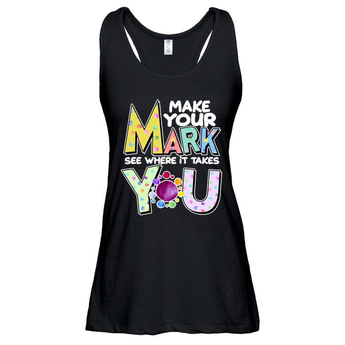Make Your Mark See Where It Takes You Ladies Essential Flowy Tank