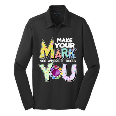 Make Your Mark See Where It Takes You Silk Touch Performance Long Sleeve Polo