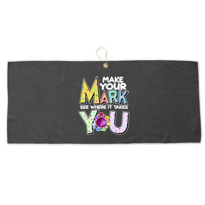 Make Your Mark See Where It Takes You Large Microfiber Waffle Golf Towel