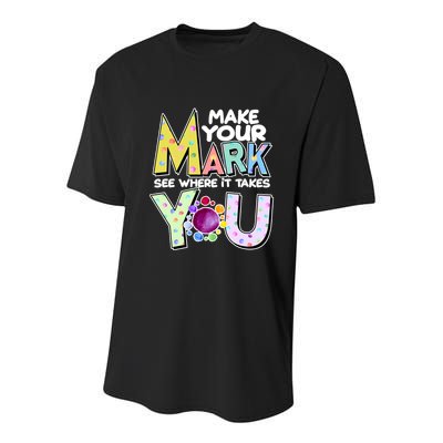 Make Your Mark See Where It Takes You Youth Performance Sprint T-Shirt