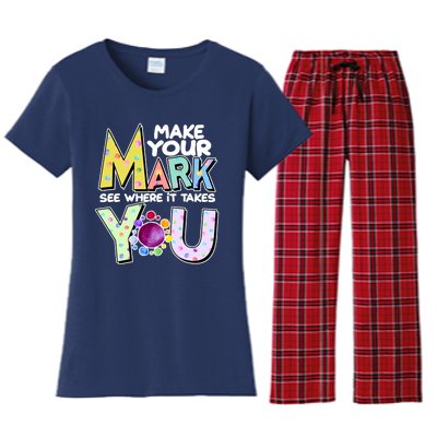 Make Your Mark See Where It Takes You Women's Flannel Pajama Set