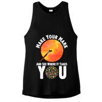 Make Your Mark And See Where It Takes You Dot Day Ladies PosiCharge Tri-Blend Wicking Tank