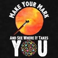 Make Your Mark And See Where It Takes You Dot Day Ladies PosiCharge Tri-Blend Wicking Tank