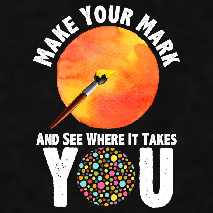 Make Your Mark And See Where It Takes You Dot Day Ladies PosiCharge Tri-Blend Wicking Tank