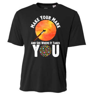 Make Your Mark And See Where It Takes You Dot Day Cooling Performance Crew T-Shirt