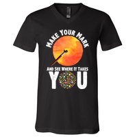 Make Your Mark And See Where It Takes You Dot Day V-Neck T-Shirt