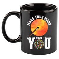 Make Your Mark And See Where It Takes You Dot Day 11oz C Handle Ceramic Mug