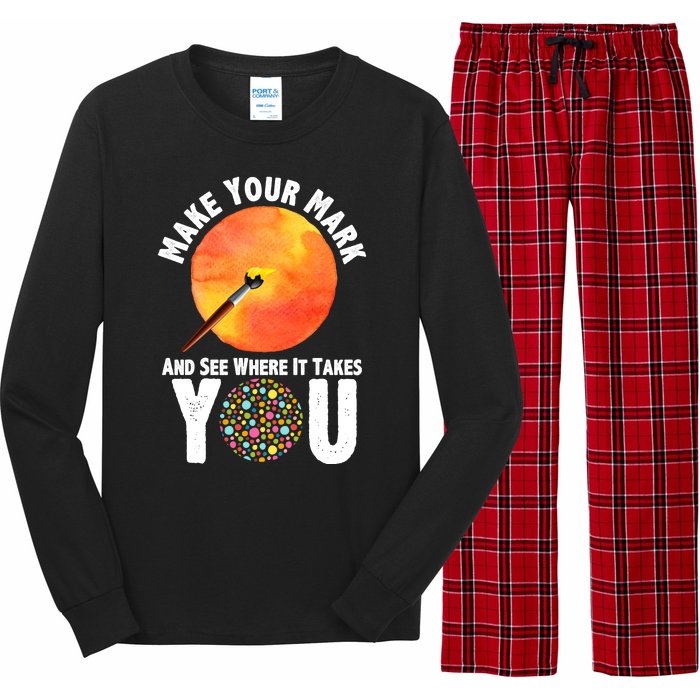 Make Your Mark And See Where It Takes You Dot Day Long Sleeve Pajama Set