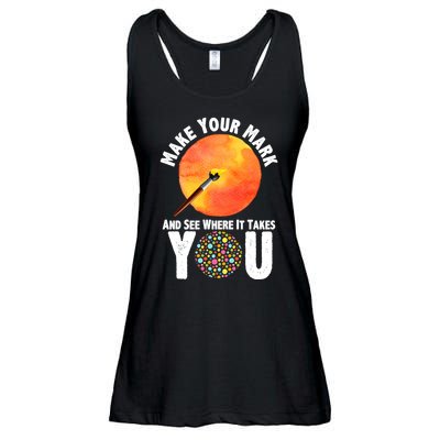 Make Your Mark And See Where It Takes You Dot Day Ladies Essential Flowy Tank