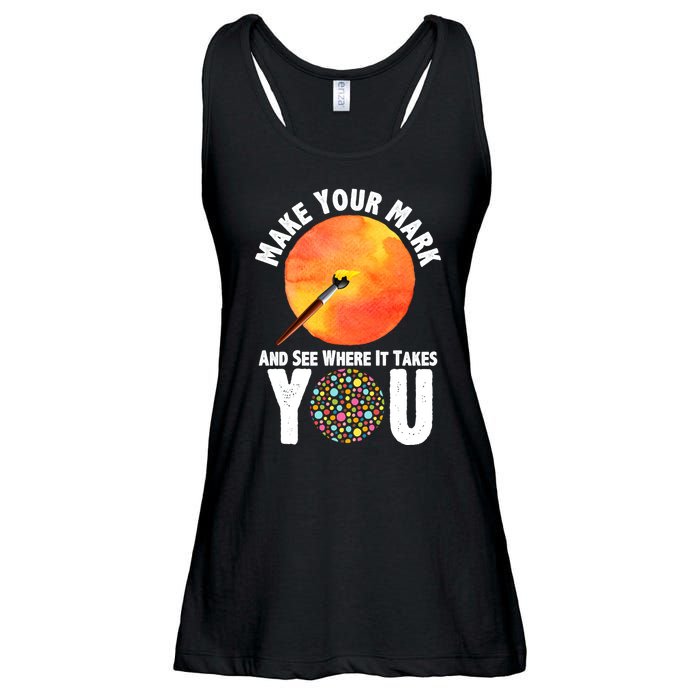 Make Your Mark And See Where It Takes You Dot Day Ladies Essential Flowy Tank