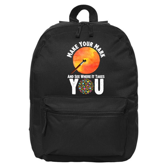 Make Your Mark And See Where It Takes You Dot Day 16 in Basic Backpack