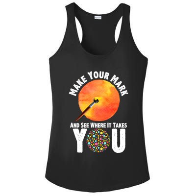 Make Your Mark And See Where It Takes You Dot Day Ladies PosiCharge Competitor Racerback Tank
