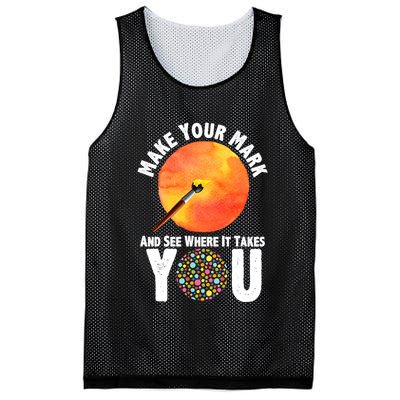 Make Your Mark And See Where It Takes You Dot Day Mesh Reversible Basketball Jersey Tank