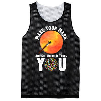 Make Your Mark And See Where It Takes You Dot Day Mesh Reversible Basketball Jersey Tank