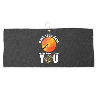Make Your Mark And See Where It Takes You Dot Day Large Microfiber Waffle Golf Towel