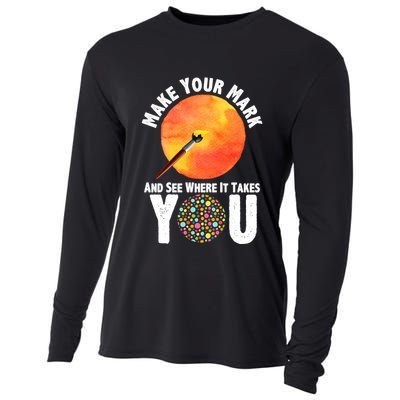 Make Your Mark And See Where It Takes You Dot Day Cooling Performance Long Sleeve Crew
