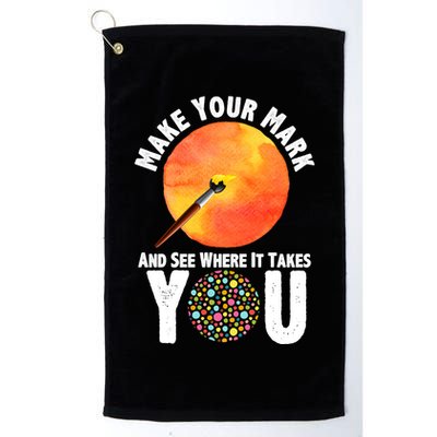 Make Your Mark And See Where It Takes You Dot Day Golf Towel