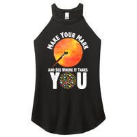 Make Your Mark And See Where It Takes You Dot Day Women's Perfect Tri Rocker Tank