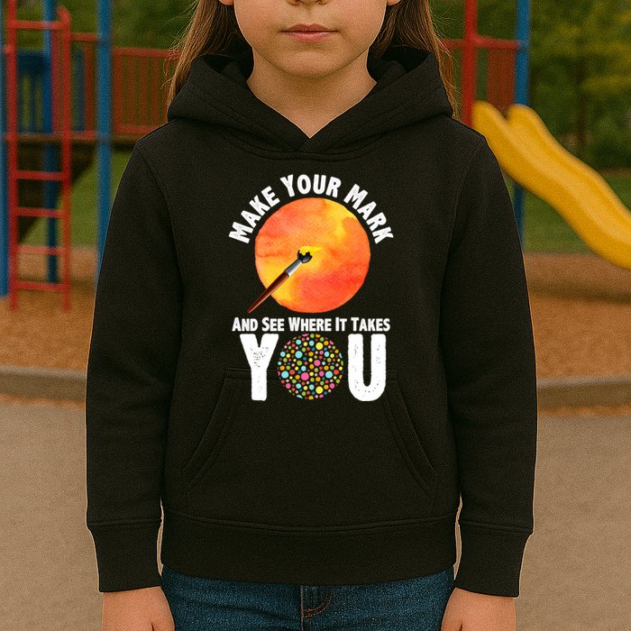 Make Your Mark And See Where It Takes You Dot Day Kids Hoodie