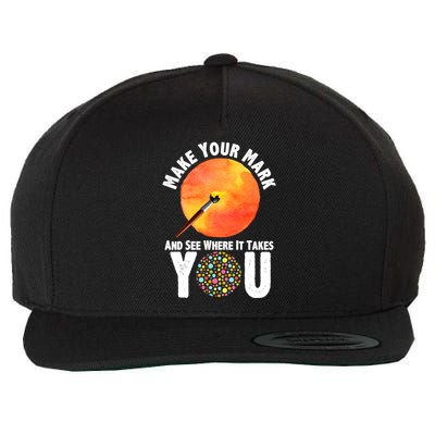 Make Your Mark And See Where It Takes You Dot Day Wool Snapback Cap