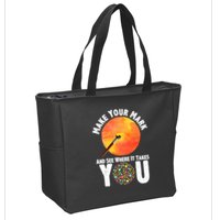 Make Your Mark And See Where It Takes You Dot Day Zip Tote Bag