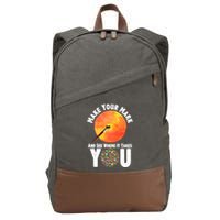 Make Your Mark And See Where It Takes You Dot Day Cotton Canvas Backpack