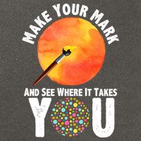 Make Your Mark And See Where It Takes You Dot Day Cotton Canvas Backpack