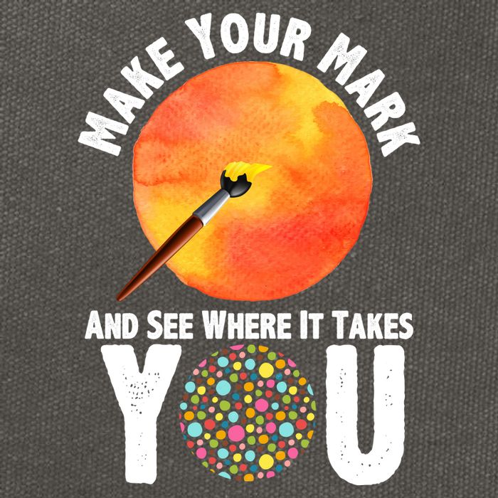 Make Your Mark And See Where It Takes You Dot Day Cotton Canvas Backpack