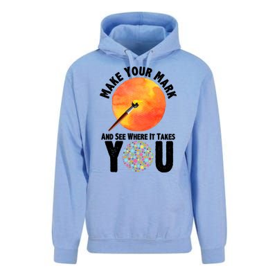 Make Your Mark And See Where It Takes You Dot Day Unisex Surf Hoodie