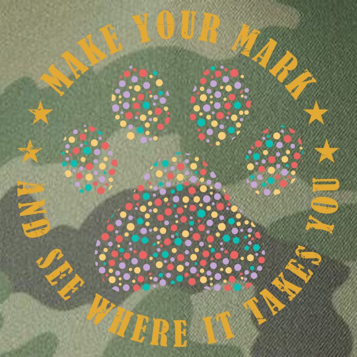 Make Your Mark Dot Day Paw Print Legacy Tie Dye Trucker Hat