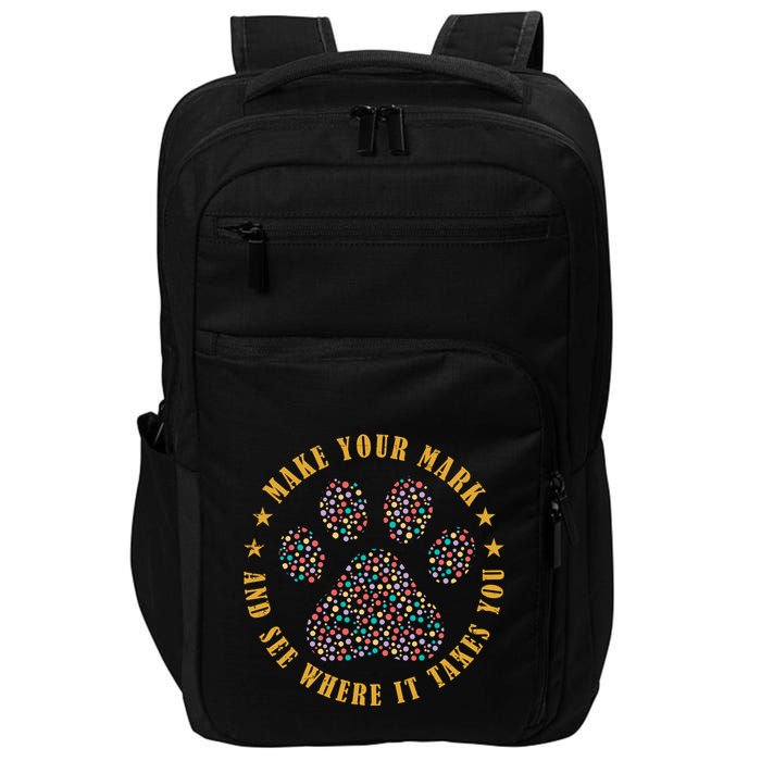 Make Your Mark Dot Day Paw Print Impact Tech Backpack