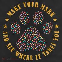 Make Your Mark Dot Day Paw Print Adult Drive Performance Visor